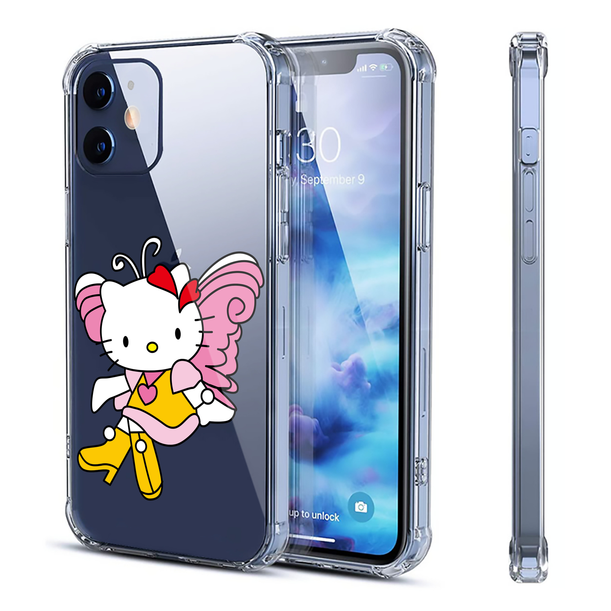 （画像用） Hello Kitty ハローキティ 【iPhone 12シリーズ対応】透明スマホケース（クリアソフトケース）